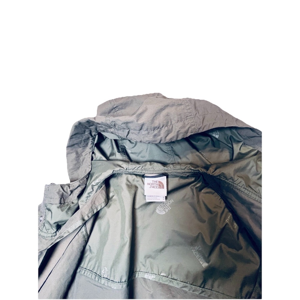 The North Face Women Rainsford Jacket Taupe Green Rain Parka Hooded Med - Picture 5 of 16